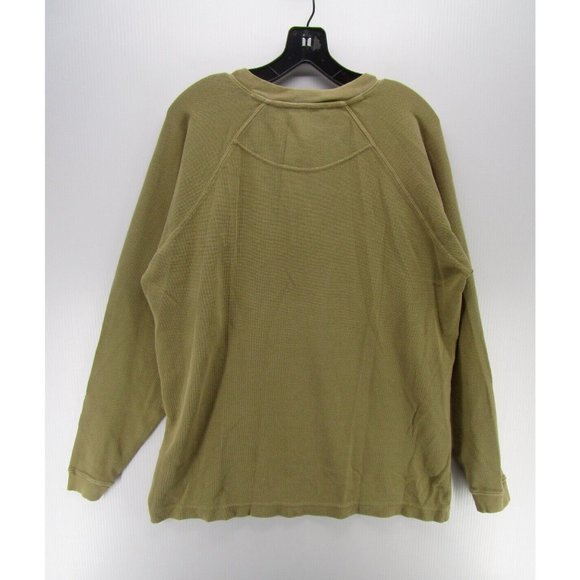 Woolrich Shirt Large Pullover Henley Thermal Waffle Logo Outdoor Loose - Picture 6 of 10